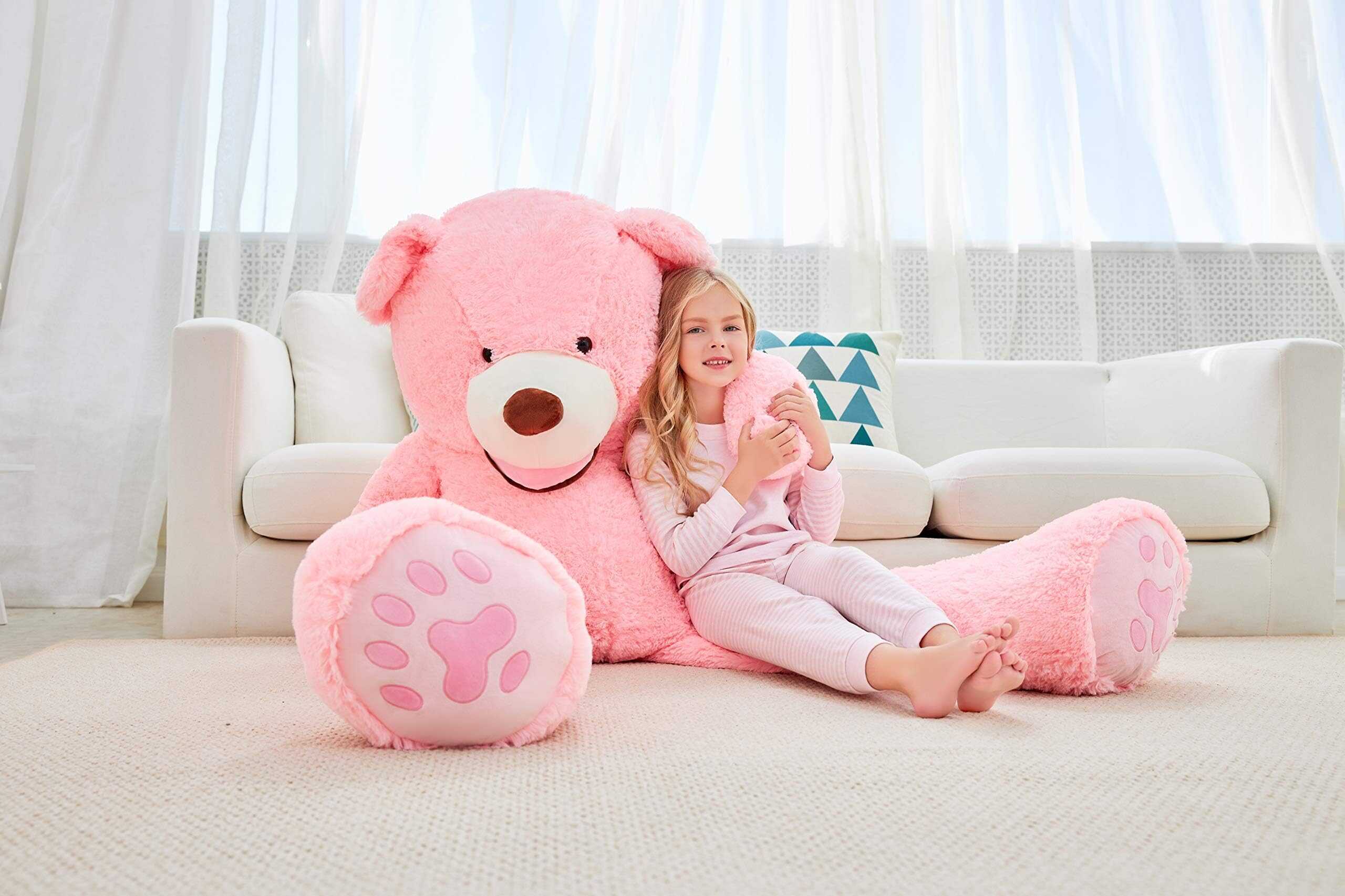 IKASA Oso de Peluche Gigante de Juguete de Peluche (Rosa, - Imagen 3