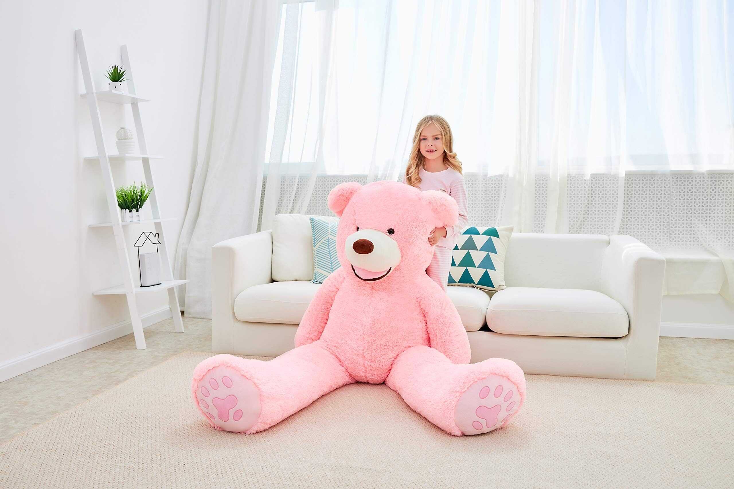 IKASA Oso de Peluche Gigante de Juguete de Peluche (Rosa, - Imagen 4