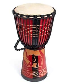 Djembe Drum, AKLOT Tambor Africano Tallado a Mano 9.5'' x