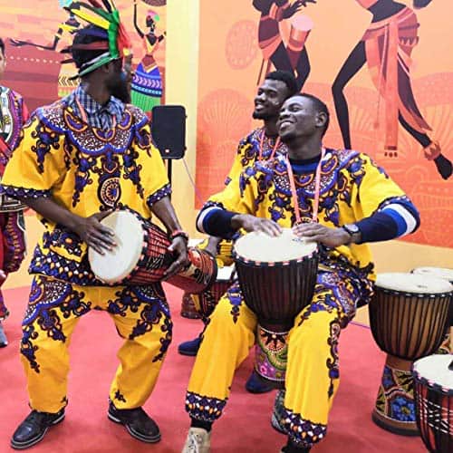 Djembe Drum, AKLOT Tambor Africano Tallado a Mano 9.5'' x - Imagen 8