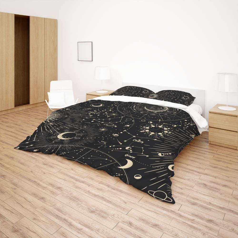 Juego de Funda Nórdica kuizee Fases de la Luna Sol Zodiaco - Imagen 5