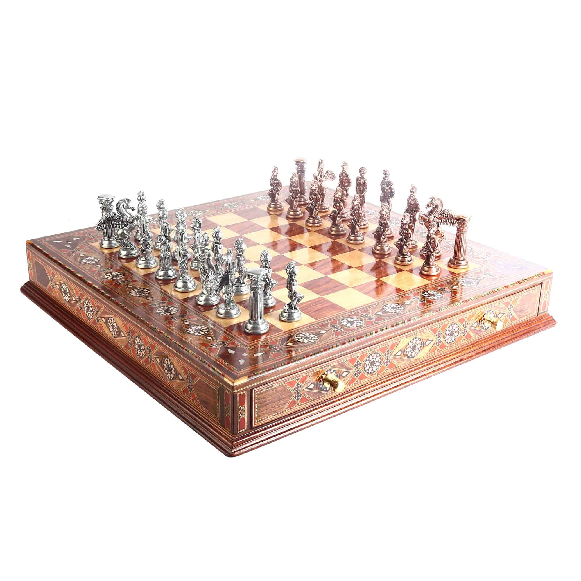 Juego de ajedrez de metal para adultos, mitológico Pegaso