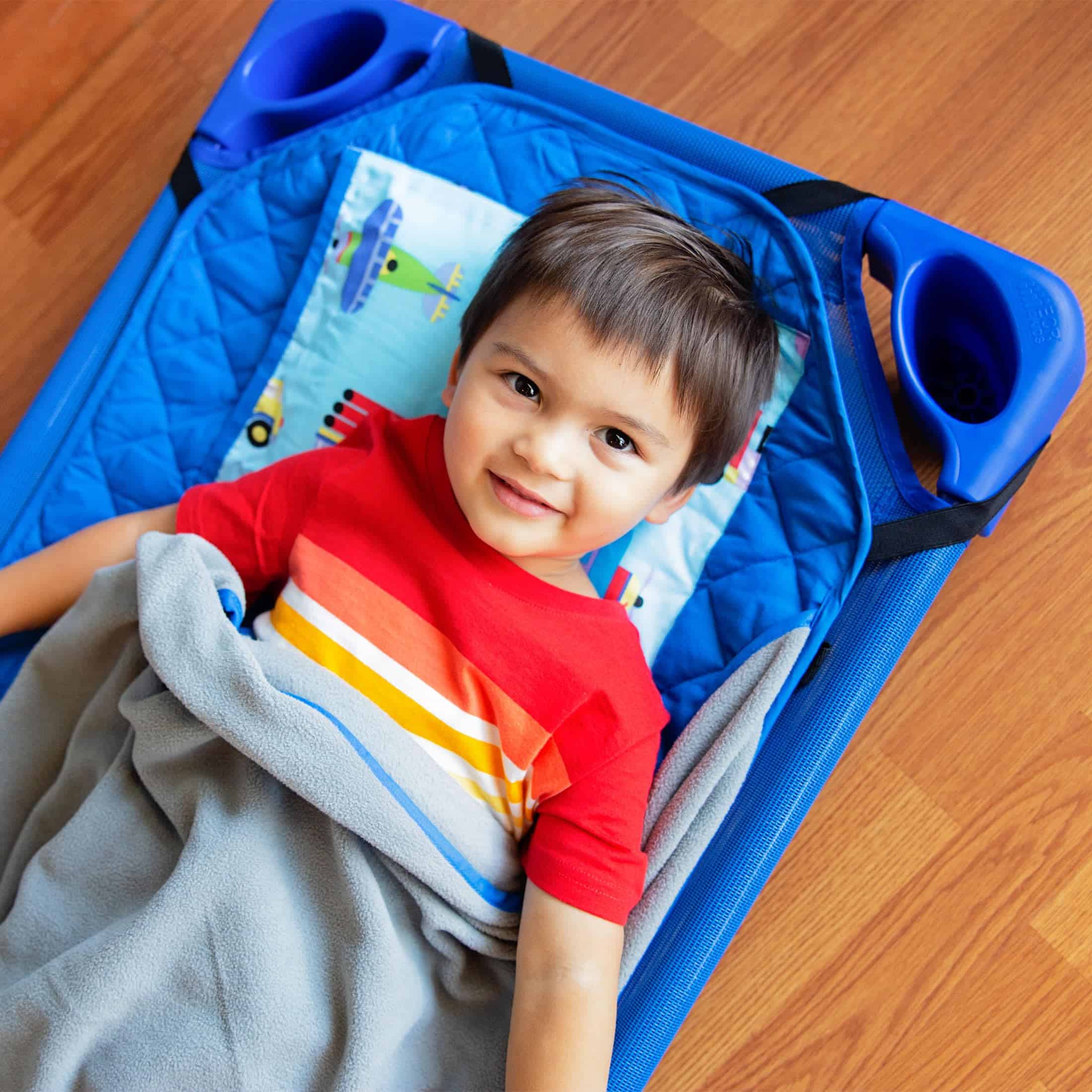 Wildkin Kids Modern Nap Mat con Almohada -Trenes, Aviones y - Imagen 3