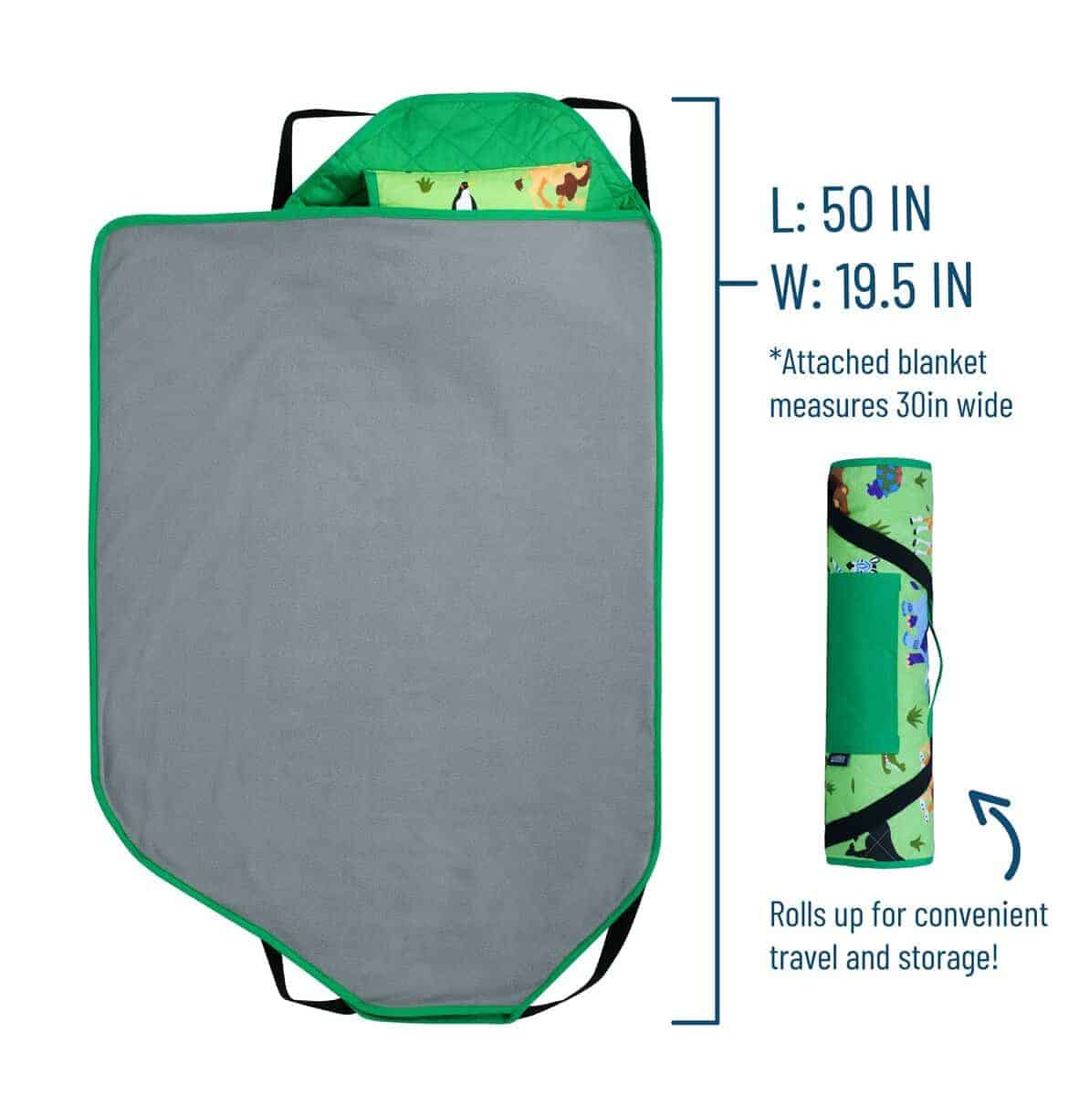 Wildkin Kids Modern Nap Mat con Almohada -Animales Salvajes - Imagen 5