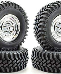 Juego de 4 ruedas cromadas con 5 pernos de 100 mm y