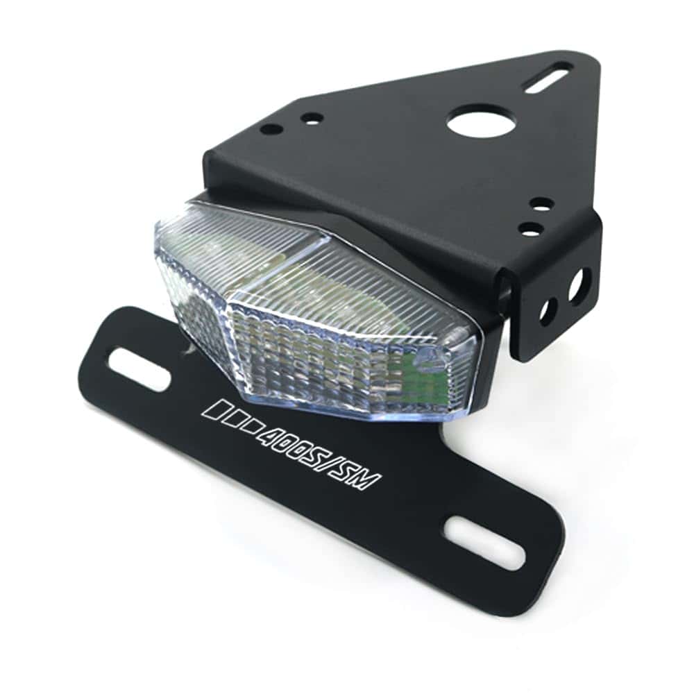 Soporte de luces de freno traseras con licencia LED locas,