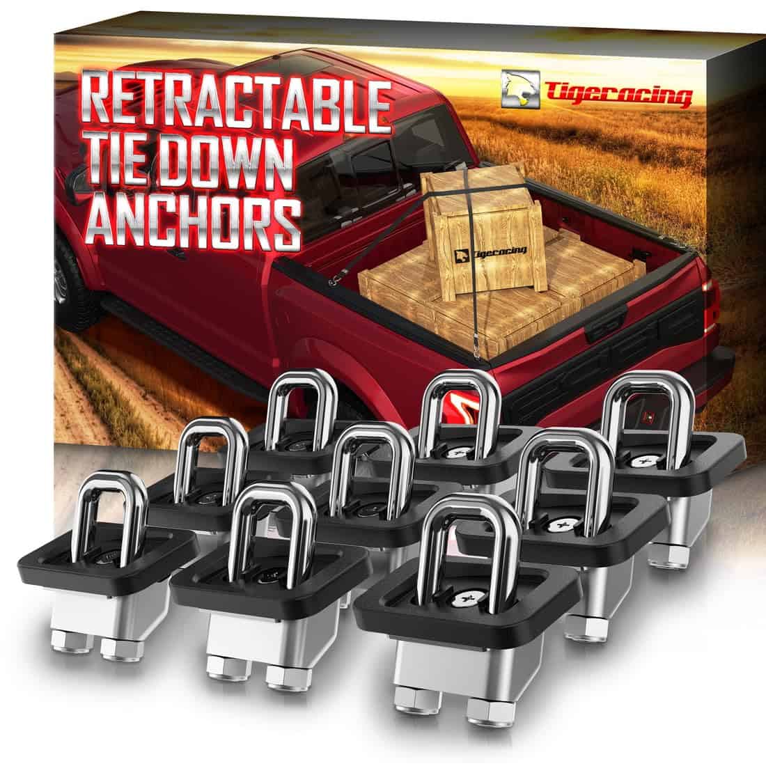 Tigeracing 23146899 Anclajes de amarre retráctiles para