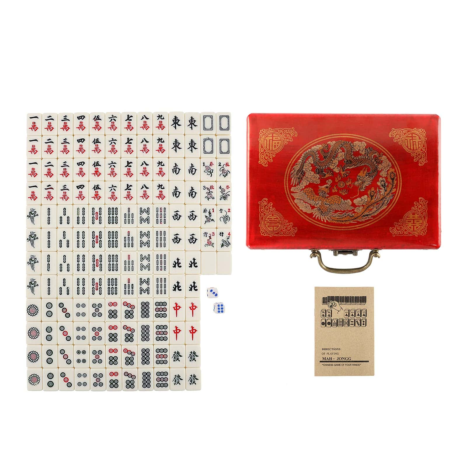 Juego de Mahjong Chino IRONWALLS, 144PCS Conjunto de Mah - Imagen 9