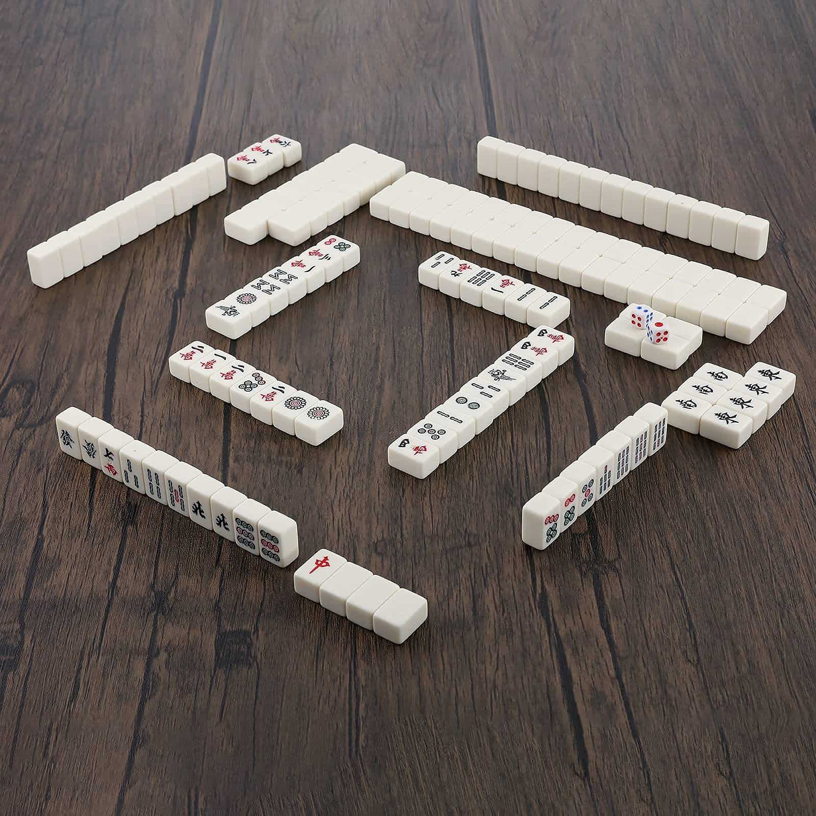 Juego de Mahjong Chino IRONWALLS, 144PCS Conjunto de Mah - Imagen 7