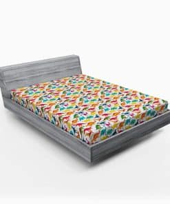 Sábana Ajustable para Fiesta de Dinosaurios de Lunarable,