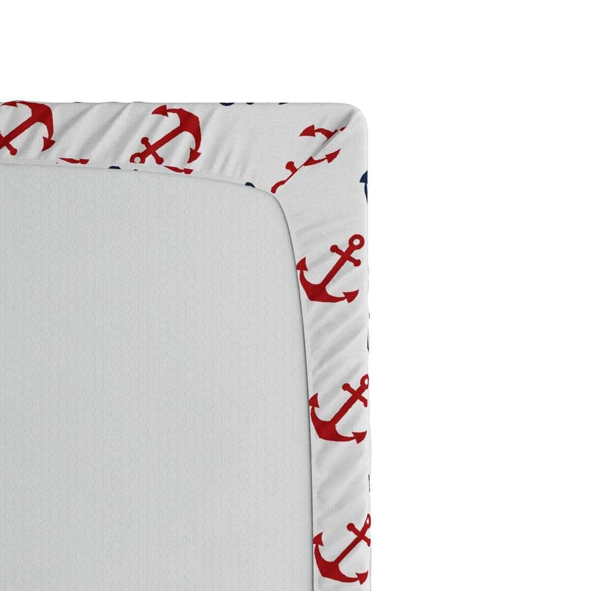 Sábana Ajustable Lunarable Náutica, Anclas Diagonales Tema - Imagen 4
