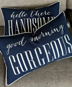 Set de 2 Fundas de Almohada Decorativas Lumbares Bordadas