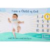 Manta de hitos mensuales para bebés GS Legacy para niñas o