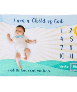 Manta de hitos mensuales para bebés GS Legacy para niñas o