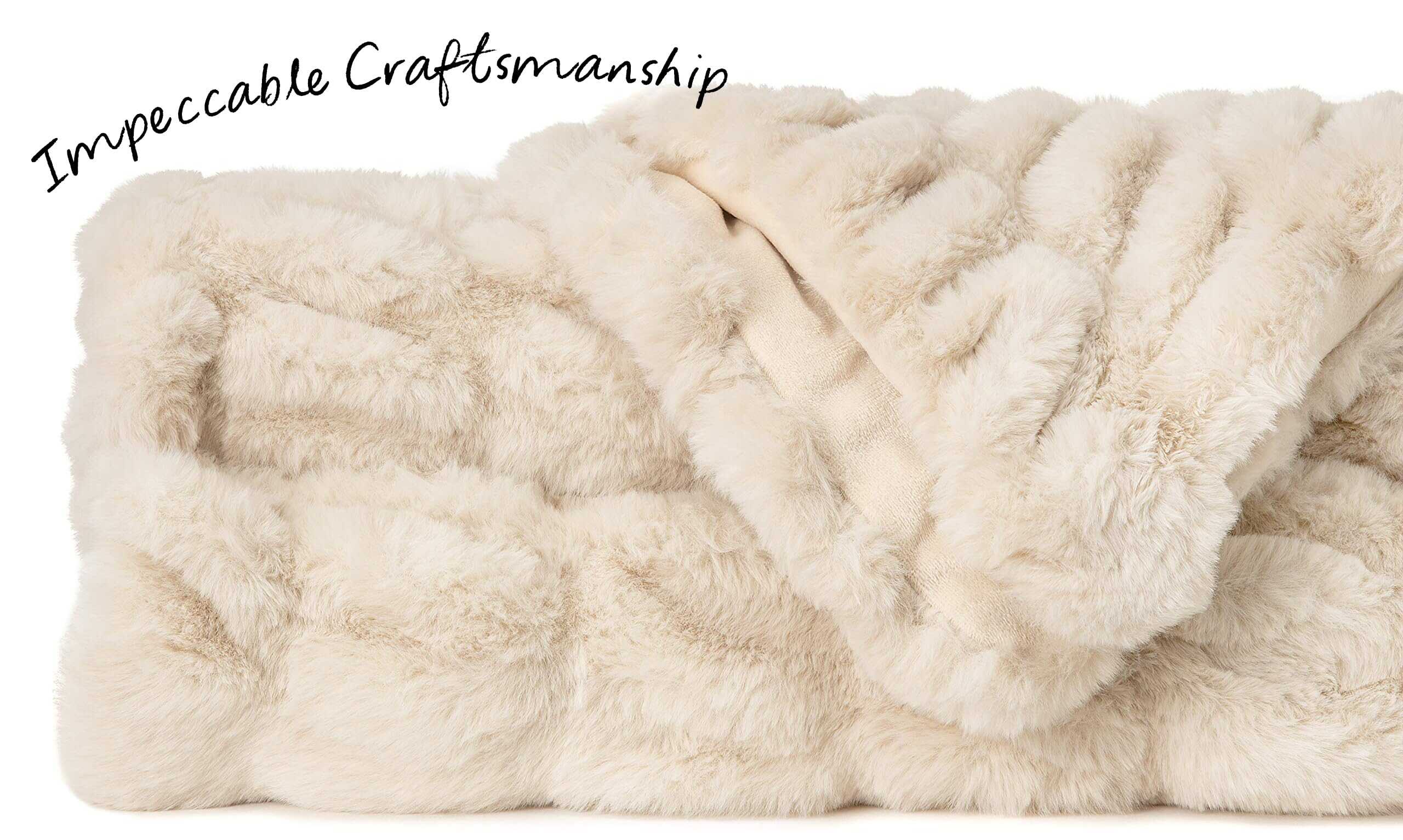 Manta de Lana Sintética de Lujo con Pliegues Chanasya - - Imagen 7