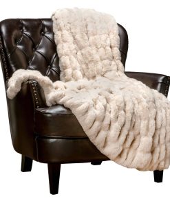 Manta de Lana Sintética de Lujo con Pliegues Chanasya -