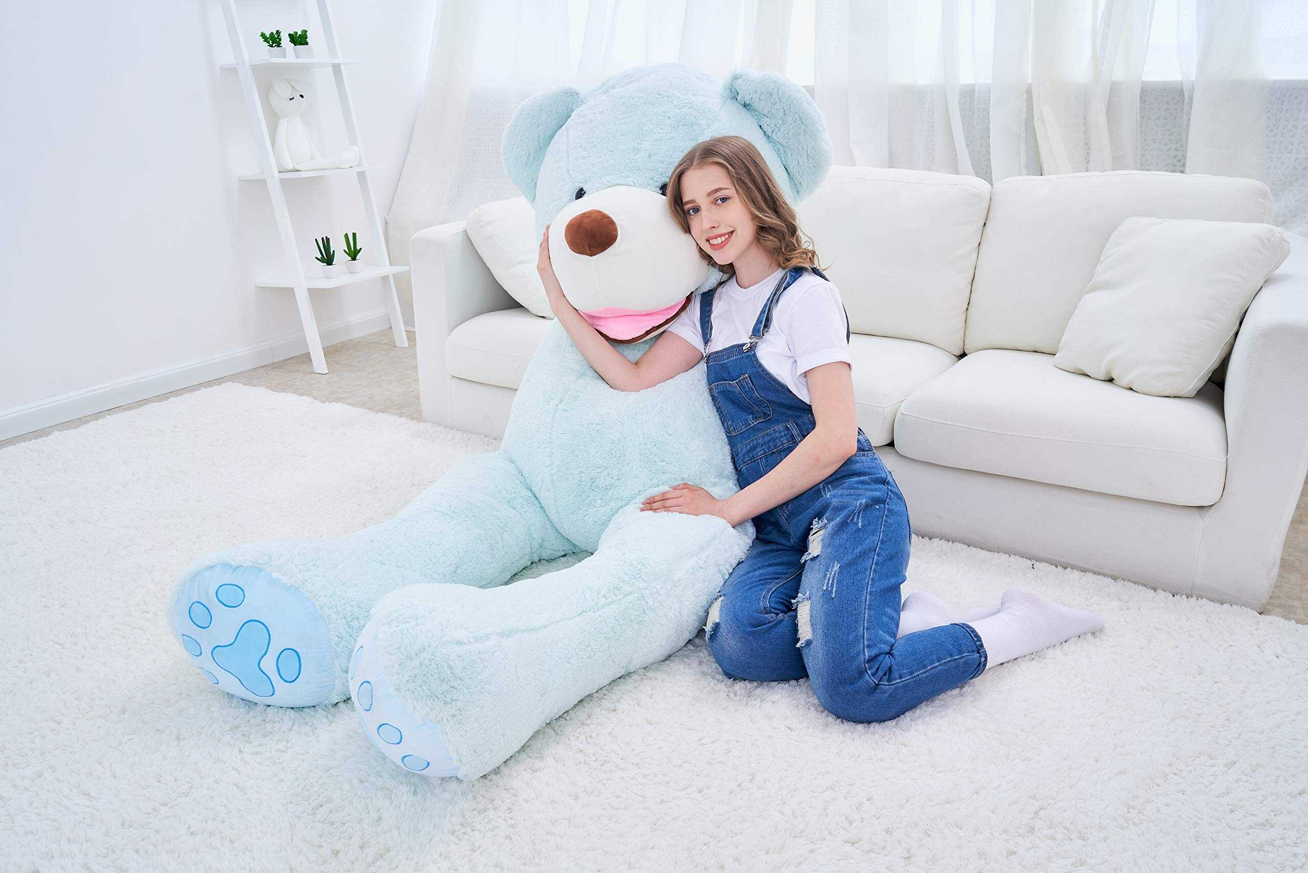 Peluche de oso de peluche gigante IKASA (Verde, 78 pulgadas) - Imagen 3