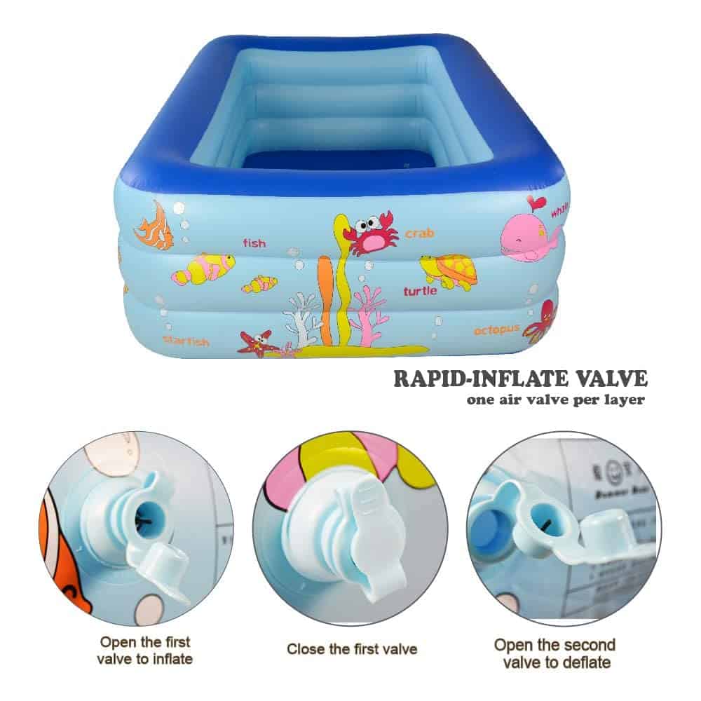 Piscina Inflable para Niños y Adultos, 83" x 57" x 25" - Imagen 6
