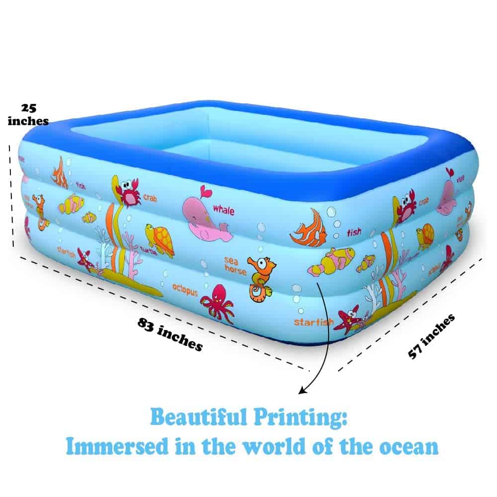 Piscina Inflable para Niños y Adultos, 83" x 57" x 25" - Imagen 4