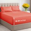 Juego de Sábanas Extra Profundas para Cama -Coral