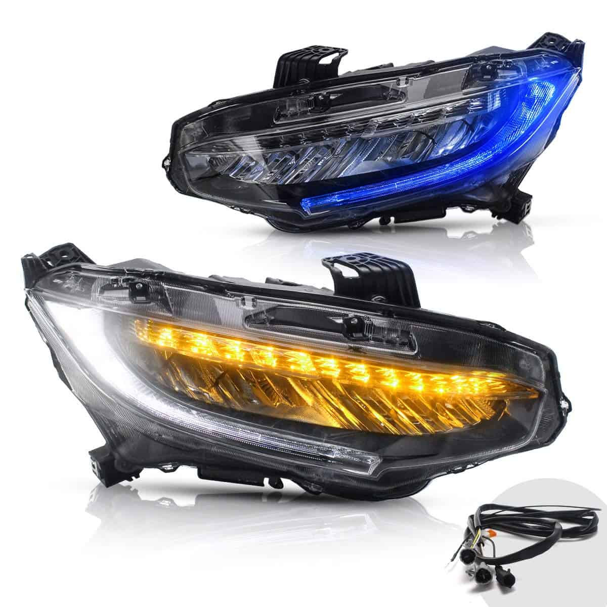 Conjunto de faros LED VLAND Compatible con [10th Gen Honda