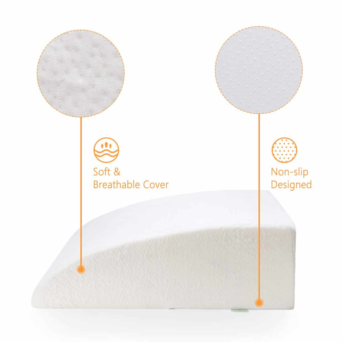 Almohada de Elevación de Piernas OasisSpace de 8" con Tapa - Imagen 6