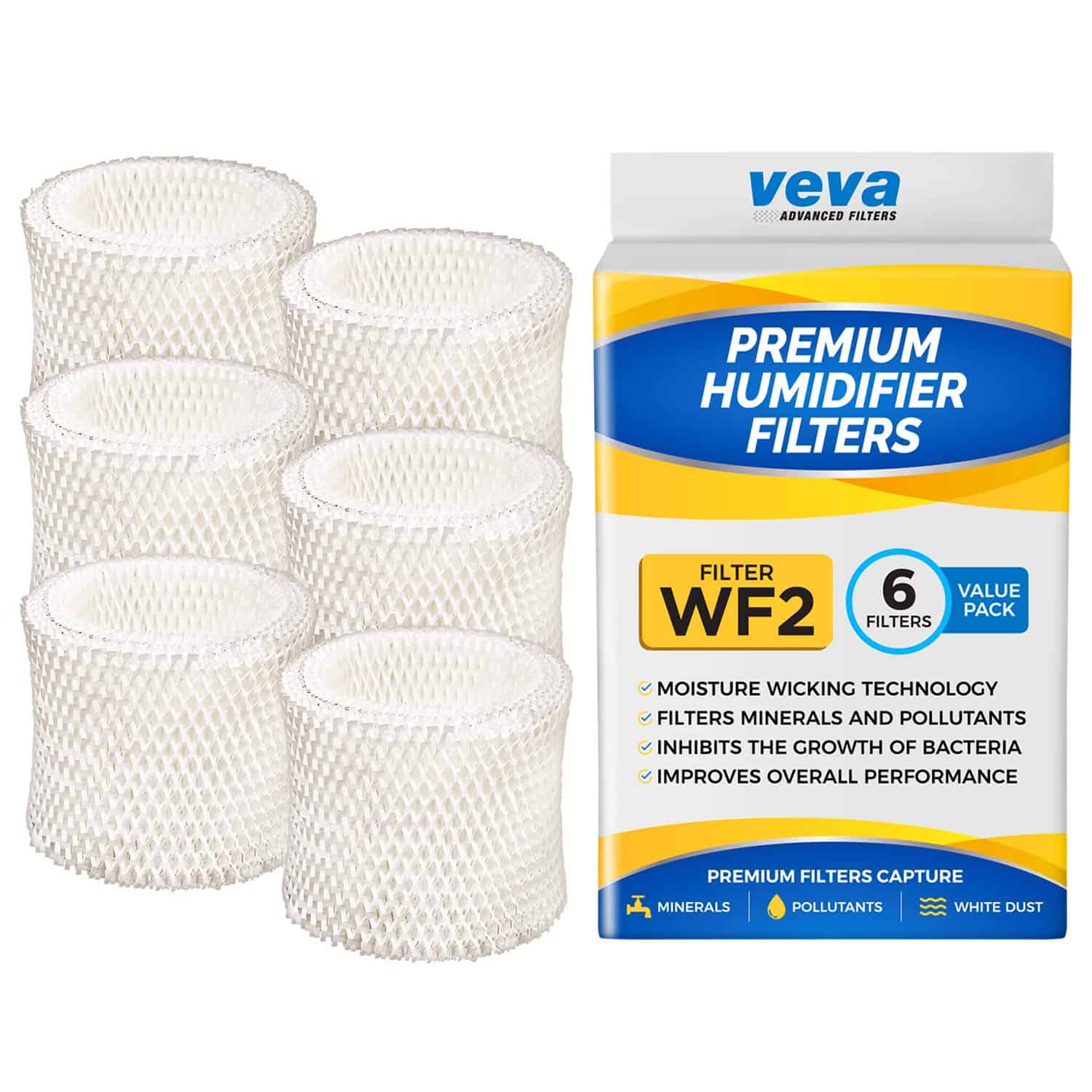 Filtros de Humidificador VEVA Premium de 6 -Blanco