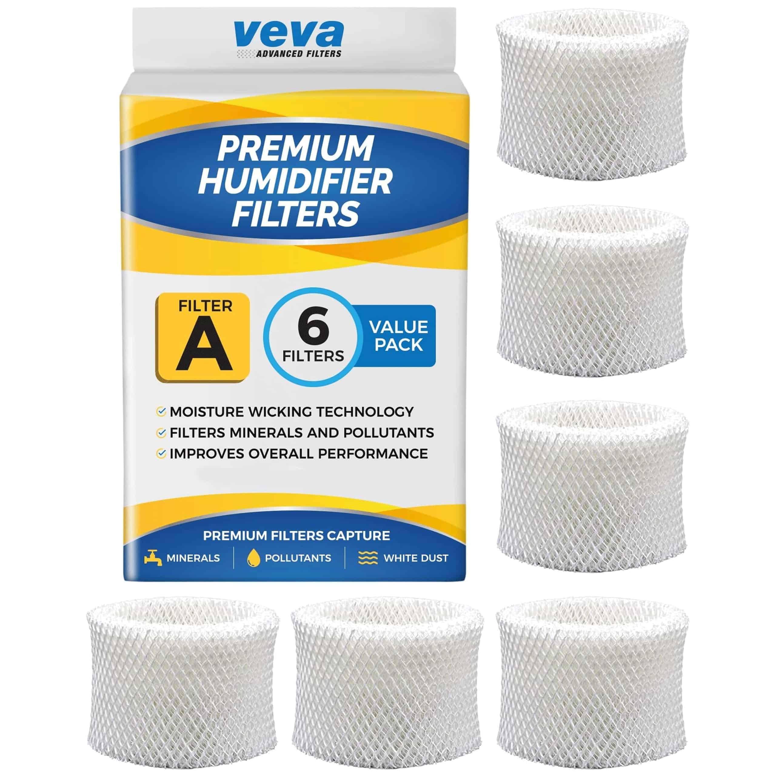 Filtros de Humidificador VEVA Premium de 6 -White