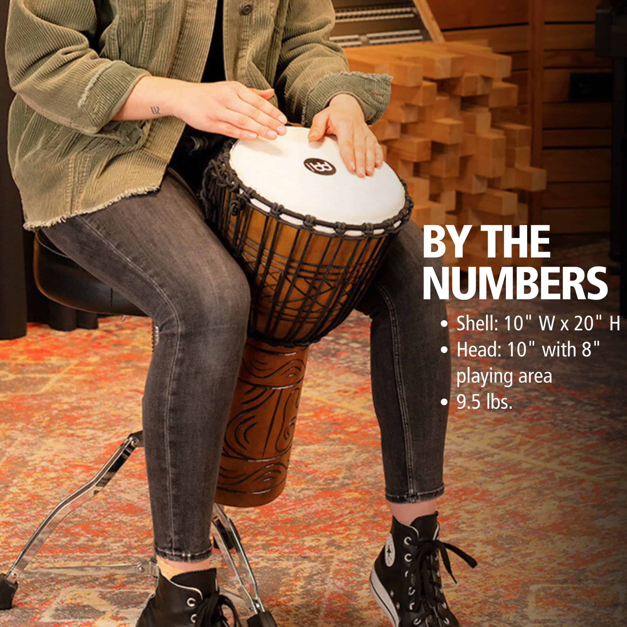 Meinl Percussion Tambor de Mano Djembe Afinado, Instrumento - Imagen 7