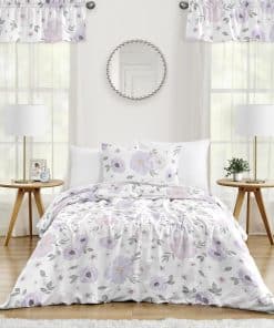 Juego de edredón para niñas Sweet Jojo Designs Lavender
