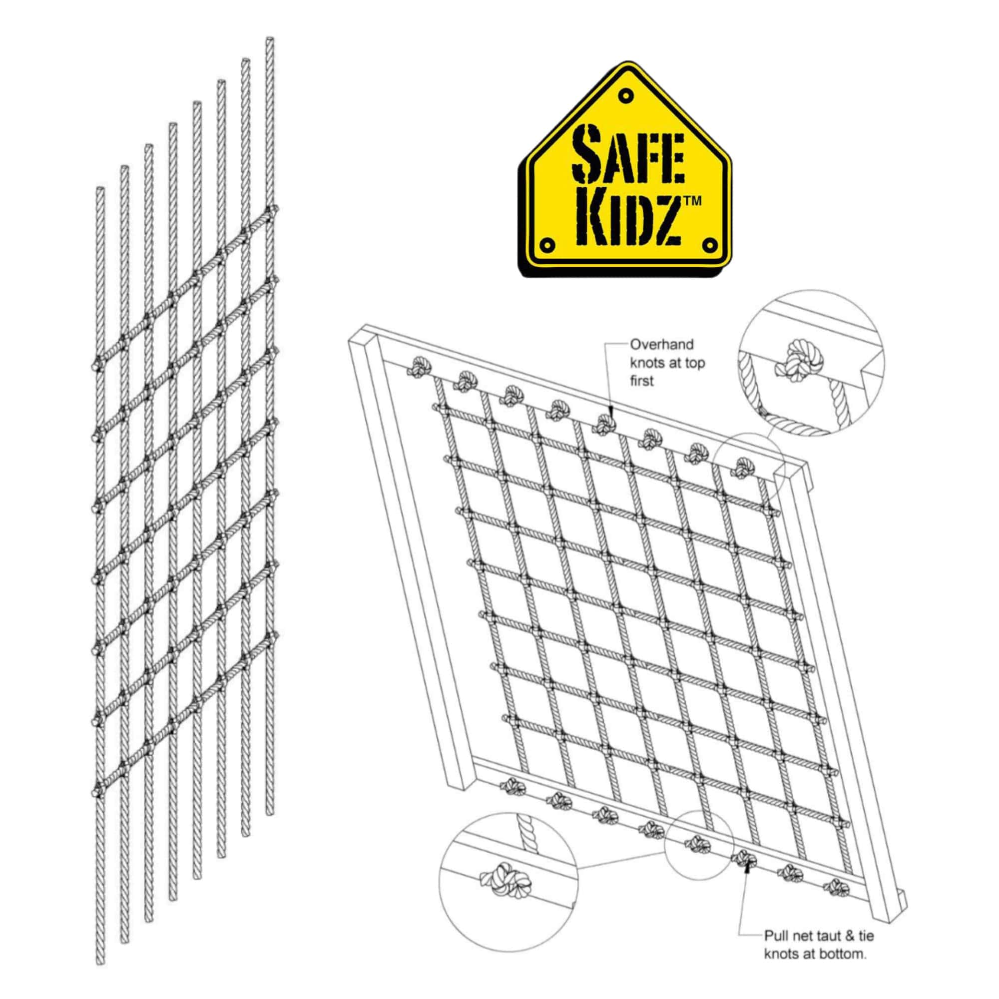 Red de Escalada Safe-Kidz XL Cargo, Escalera de Cuerda de - Imagen 3