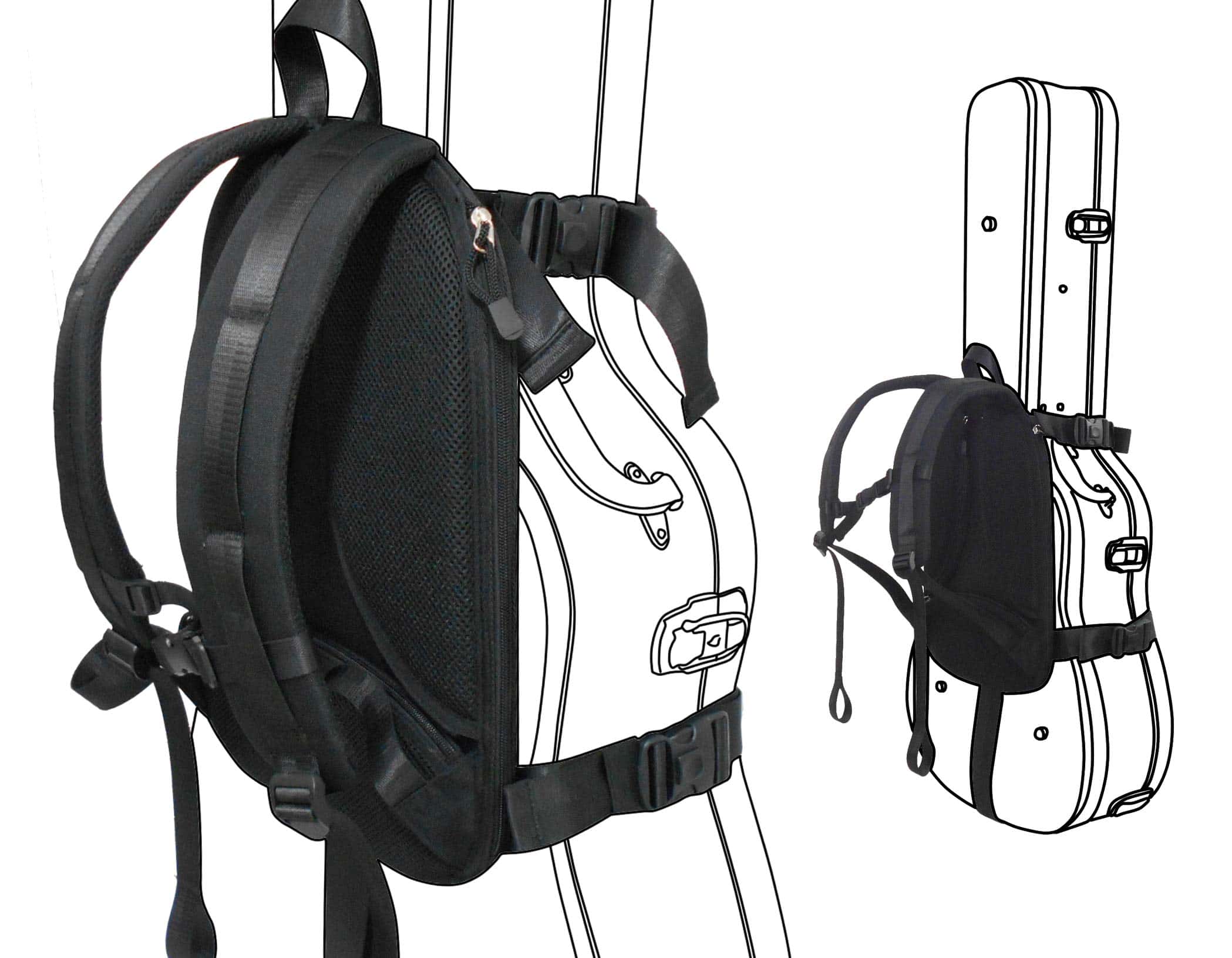 Mochila para Estuche Rígido de Guitarra NIANWUDU con