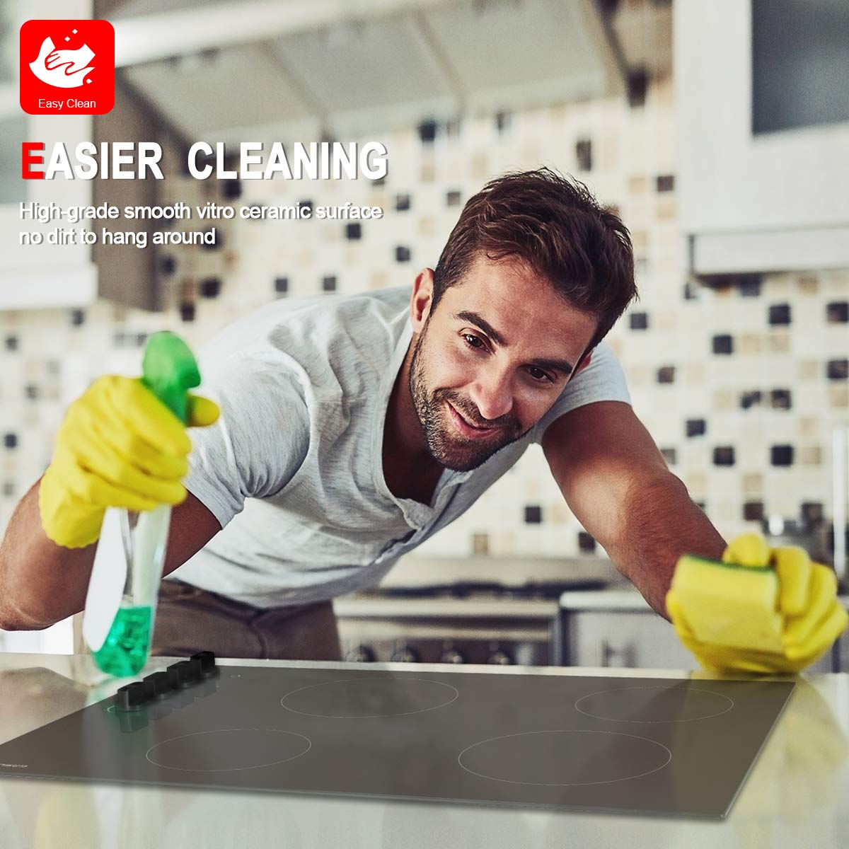 GASLAND Chef 30 Pulgadas Placa de Cocina Eléctrica de 4 - Imagen 6