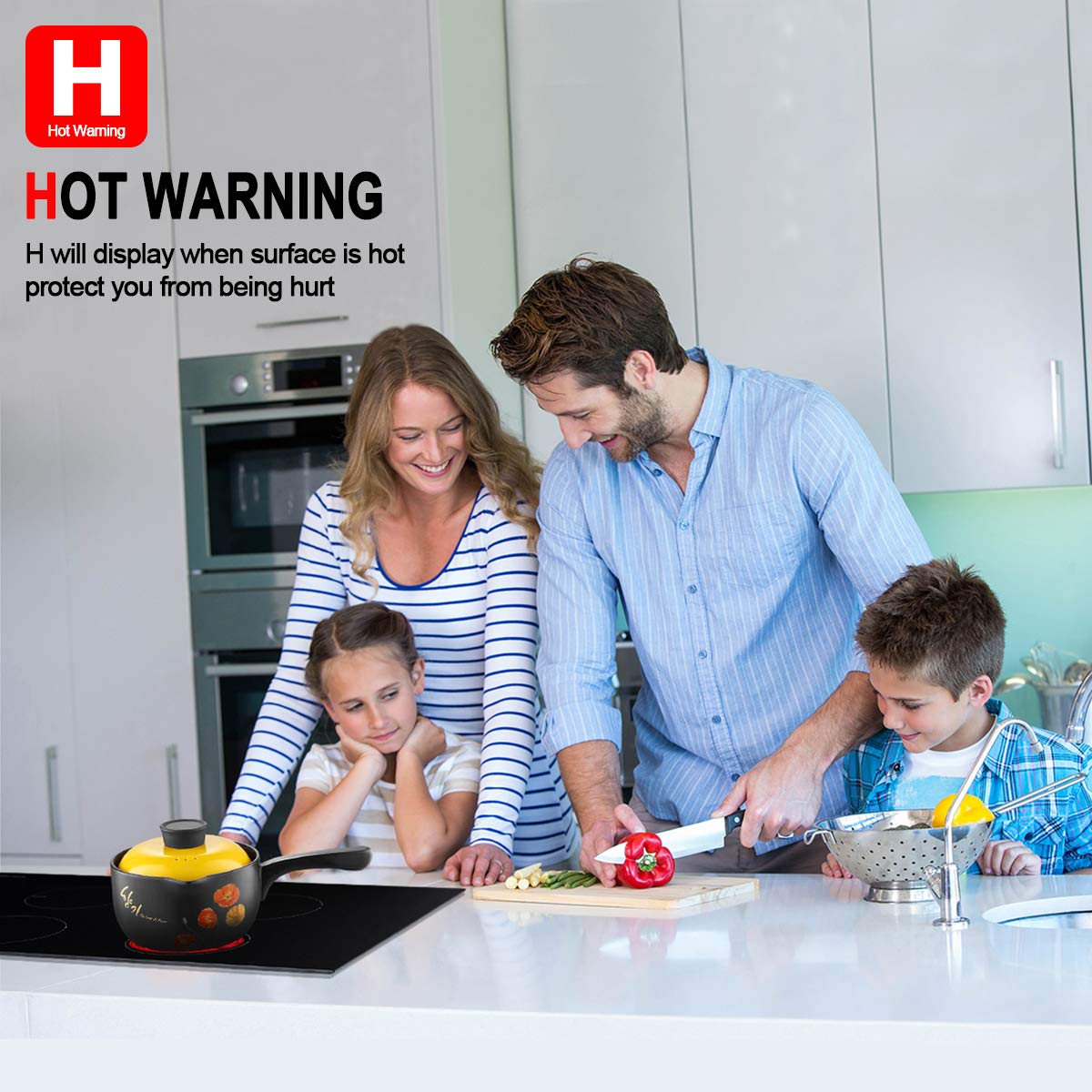 GASLAND Chef 30 Pulgadas Placa de Cocina Eléctrica de 4 - Imagen 5