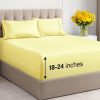 Juego de sábanas extra profundas - 4 piezas -Amarillo