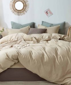 Juego de Funda de Edredón MooMee Bedding -Khaki