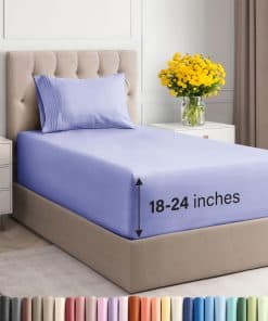 Juego de sábanas extra profundas para cama -Lavanda