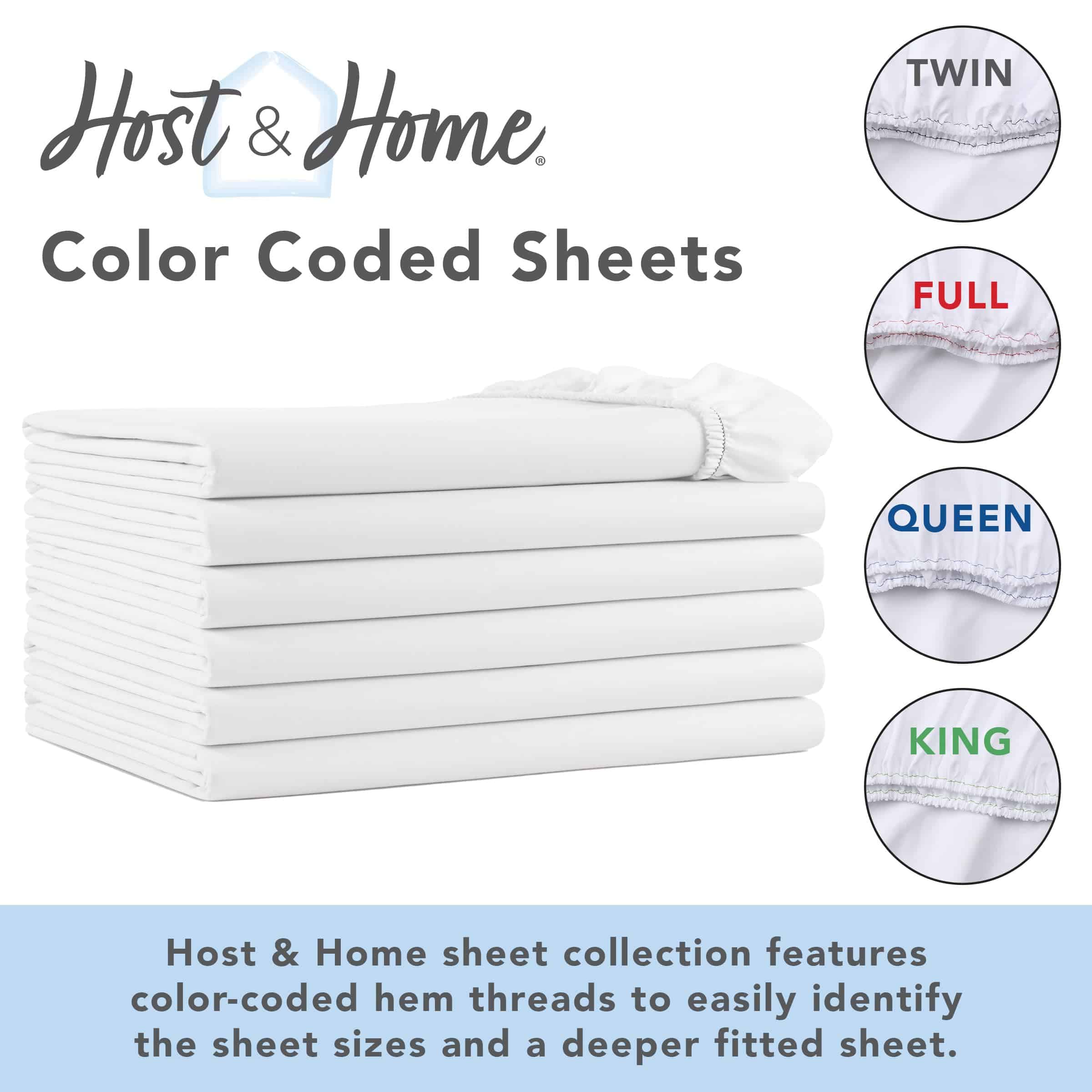 ArkWright Juego de 6 Sábanas Ajustables King - Sábana - Imagen 4