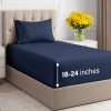 Juego de sábanas extra profundas para cama -Azul marino