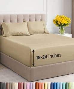 Juego de sábanas extra profundas Cal King - 4 piezas de