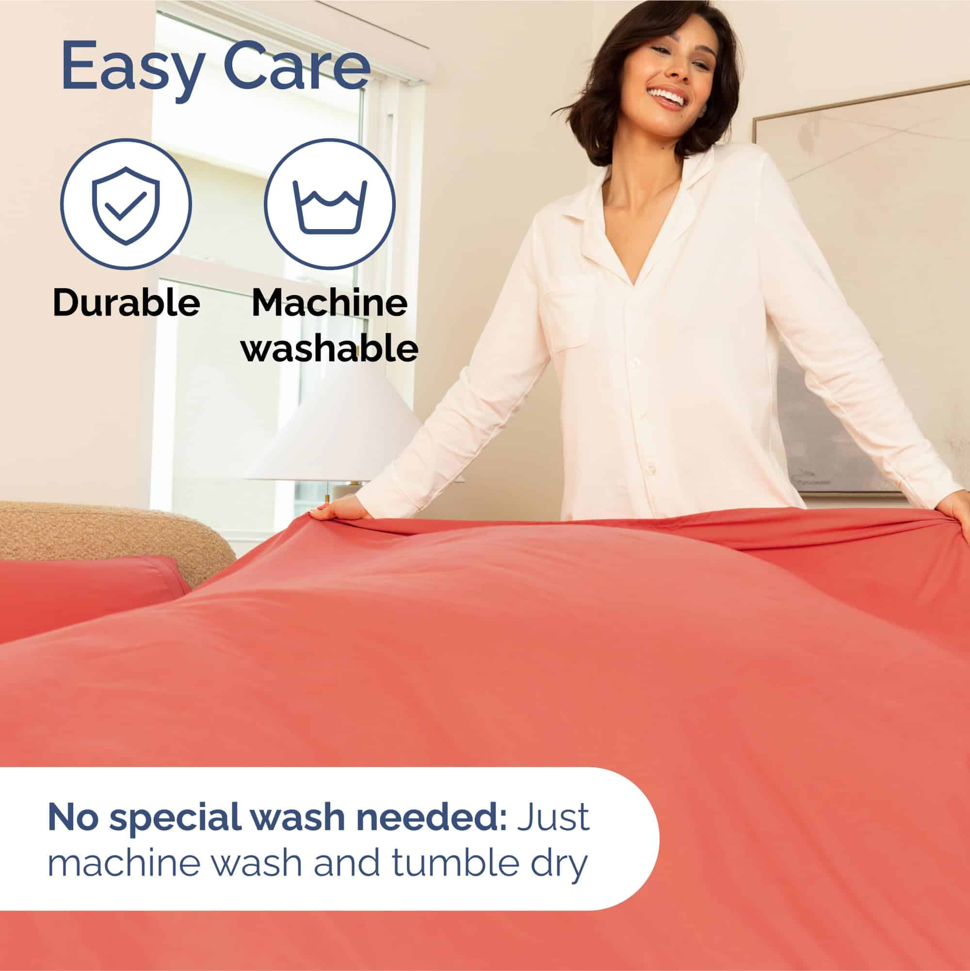 Juego de sábanas extra profundas para cama King extra - Imagen 8