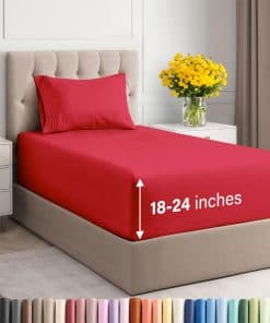 Juego de Sábanas Extra Profundas para Cama Twin - 3 Piezas