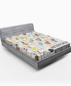 Sábana Ajustable Lunarable ABC, Colorido Zoo de Animales de