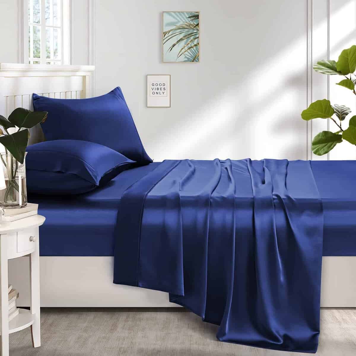 Juego de sábanas de seda satinada Lanest Housing, tamaño - Imagen 6