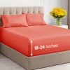 Juego de Sábanas Extra Profundas para Cama -Coral