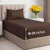 Juego de sábanas extra profundas para cama -Café