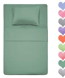 Juego de sábanas de algodón de 400 hilos tamaño Twin (Color