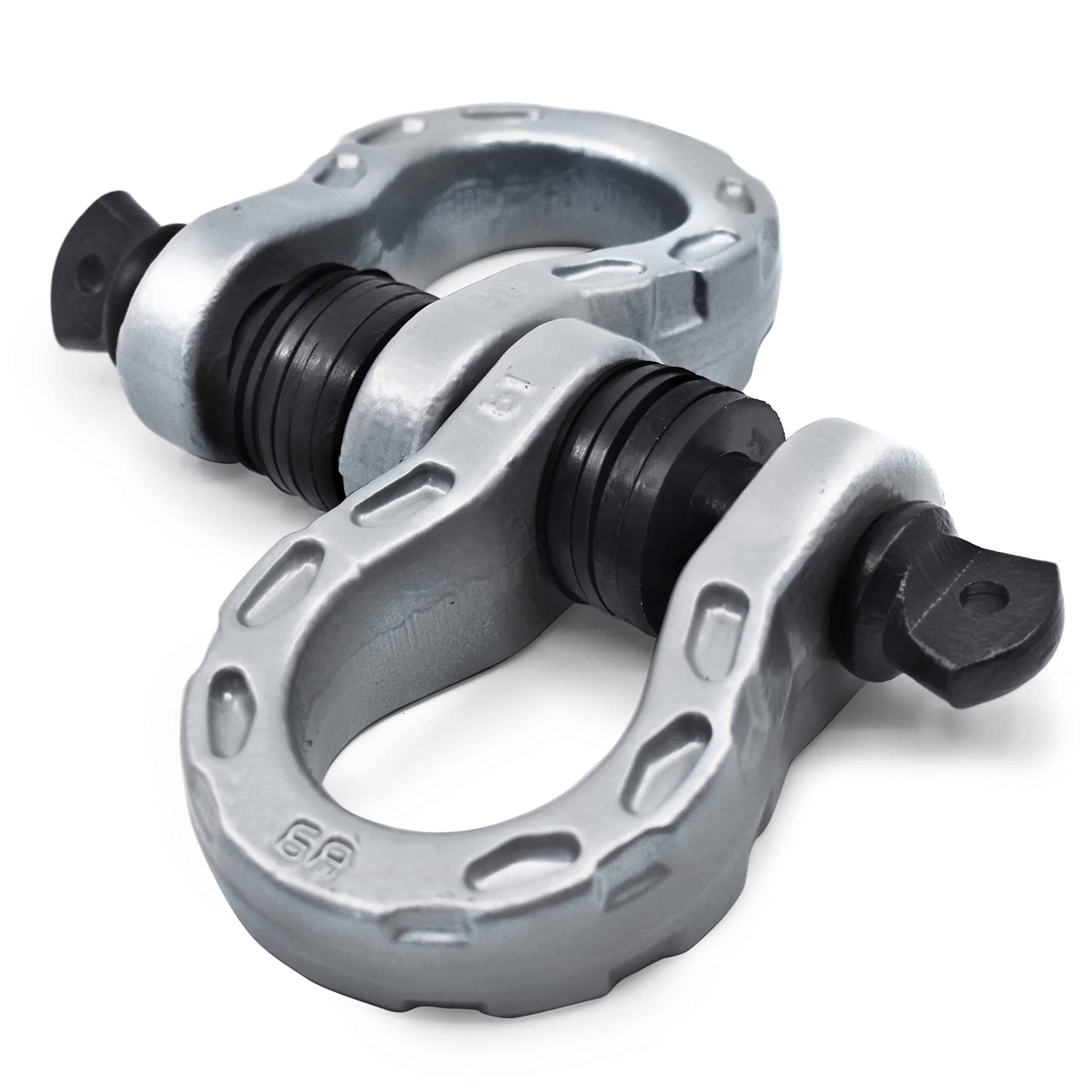 GearAmerica Mega D Ring Shackles - Capacidad de -Plata