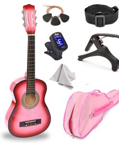 Guitarra de Madera de 30" con Estuche y Accesorios para