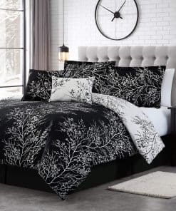 Juego de Edredón Queen Spirit Linen de 6 -Negro